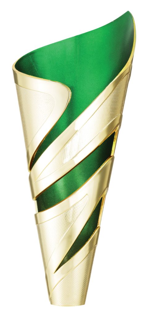 Cyclone Cup Gold / Green 240mm 3D Print Creativity Pty Ltd