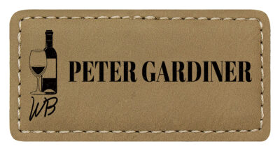 Leatherette Name Badge w/ Magnet – Khaki 3D Print Creativity Pty Ltd