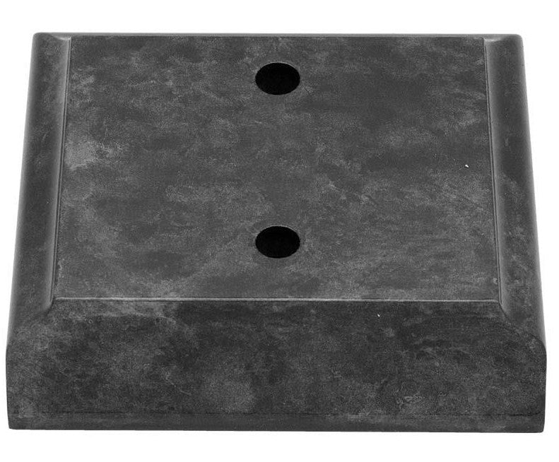 Base 2 Hole  Back&Front  Black Marble