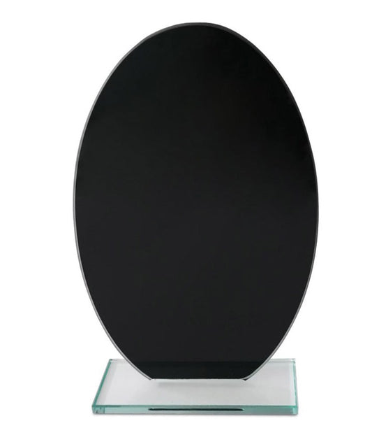 Glass Black Oval Plaque Trophy 3D Print Creativity Pty Ltd