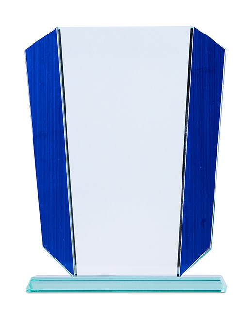 Blue Sided Glass Plaque Trophy - Small 3D Print Creativity Pty Ltd