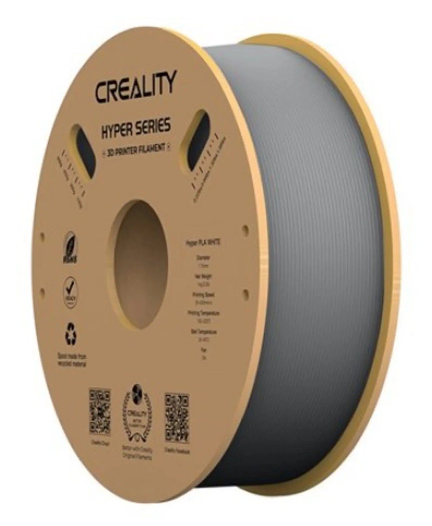 Creality Hyper PLA GREY Filament -1.75mm- 1kg. 3D Print Creativity Pty Ltd