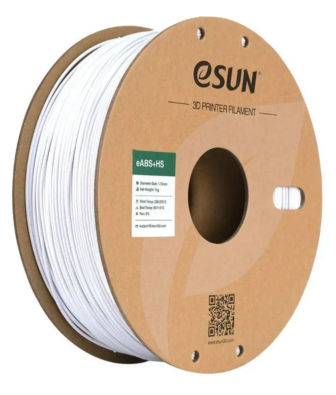 ESun ABS+HS High Speed White 3D Print Filament 1.75mm 1kg 3D Print Creativity Pty Ltd