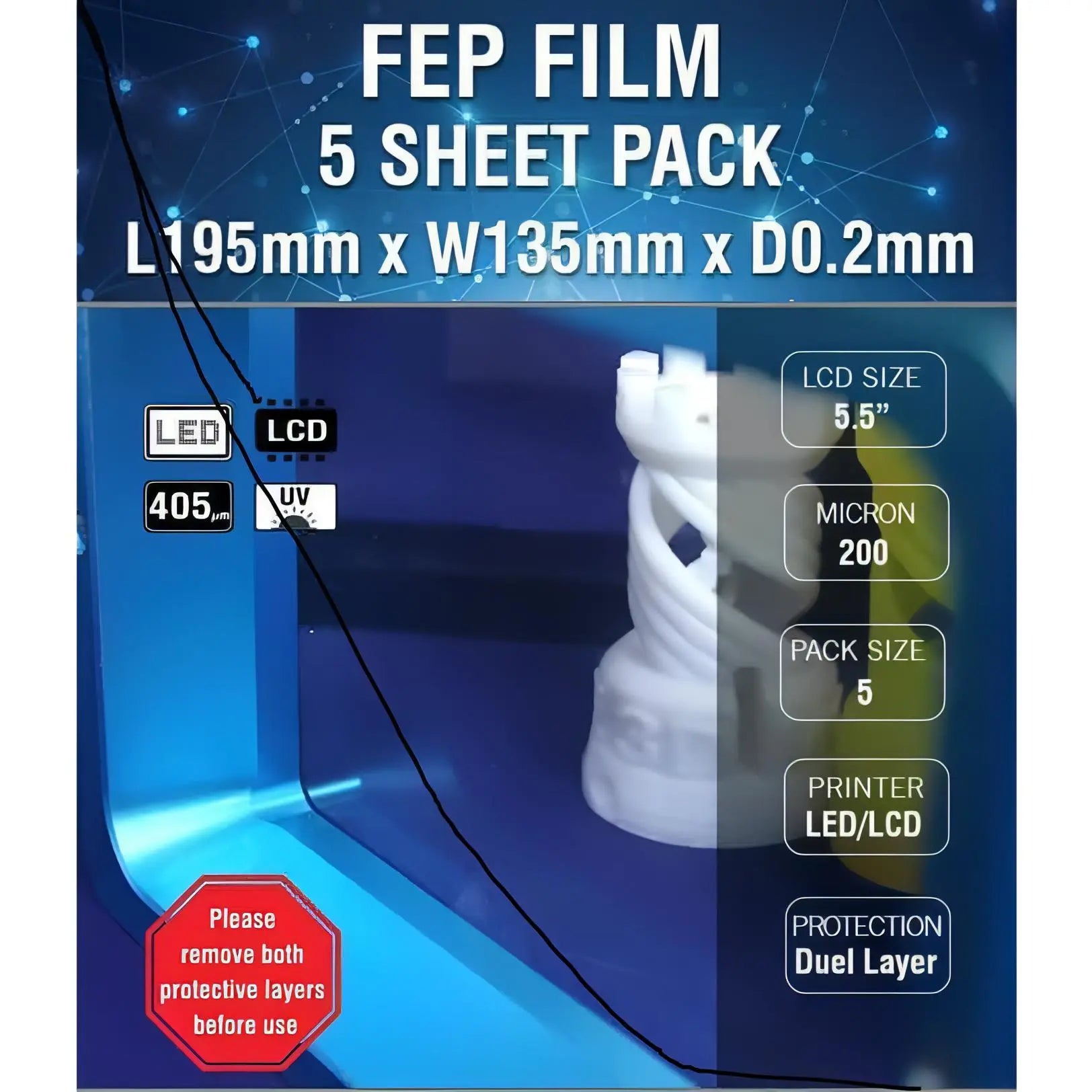 FEP FILM 200 Micron (5 Sheet pack)