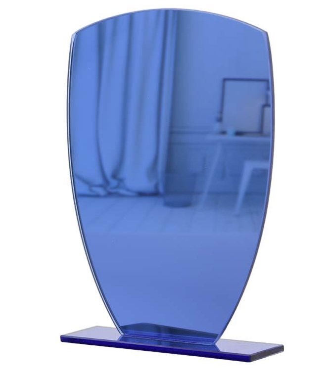 Glass Mirror Slim Shield Blue Trophy 3D Print Creativity Pty Ltd