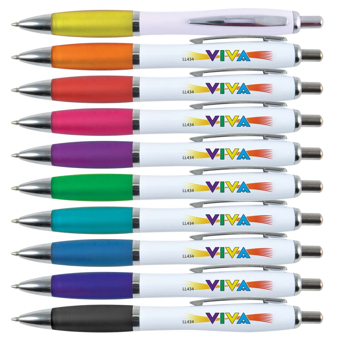 Viva Pen - White Barrel LL434 3D Print Creativity Pty Ltd