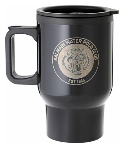 Laserable Black Travel Mug with Handle 470ml