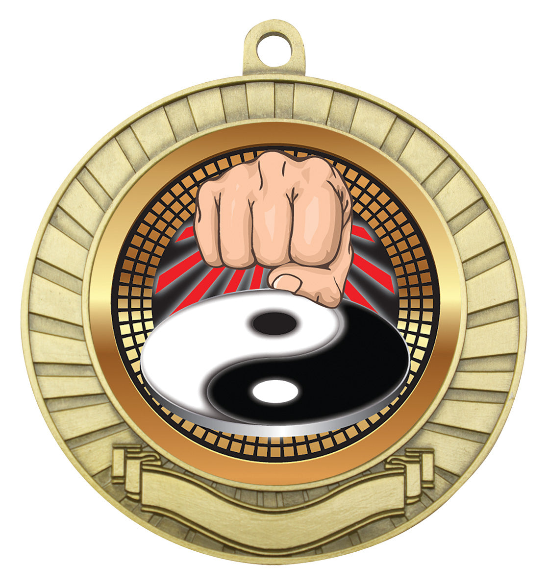 Eco Scroll Martial Arts Antique Gold - 70mm