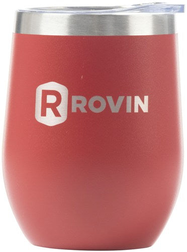 Maroon Stainless Steel Cup with Lid - Rovin 350ml Capacity 3D Print Creativity Pty Ltd