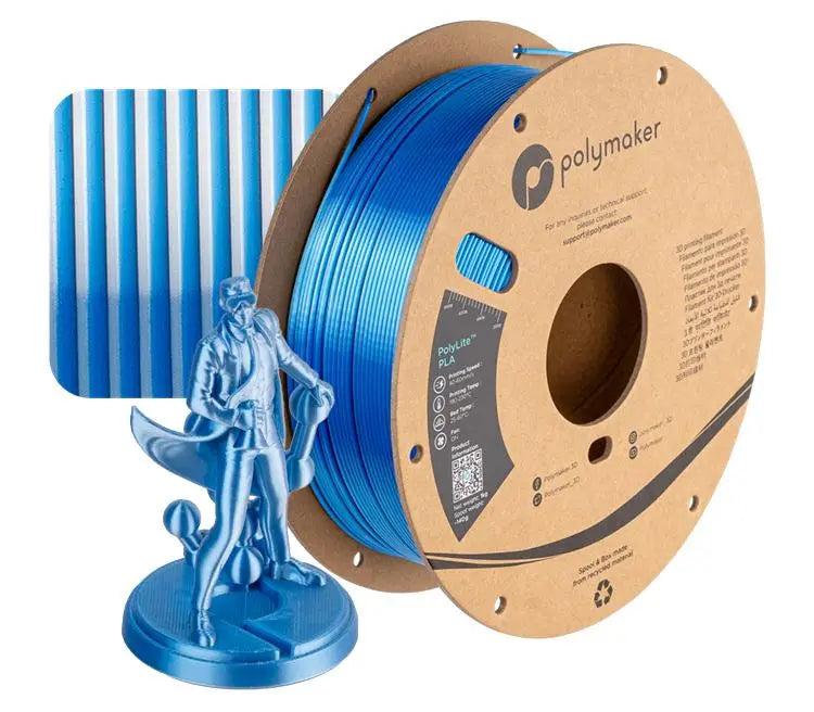 Polymaker PolyLite Dual Silk PLA BELUGA  1kg 1.75mm Filament 3D Print Creativity Pty Ltd