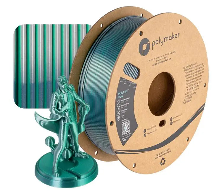 Polymaker PolyLite Dual Silk PLA JADEITE 1kg 1.75mm Filament 3D Print Creativity Pty Ltd