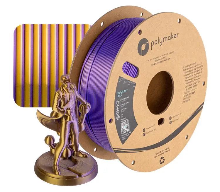 Polymaker PolyLite Dual Silk PLA SOVEREIGN 1kg 1.75mm Filament 3D Print Creativity Pty Ltd