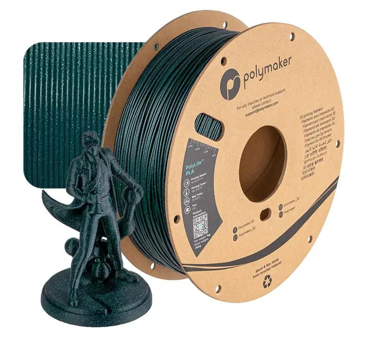 Polymaker PolyLite PLA GALAXY DARK GREEN 1kg 1.75mm Filament 3D Print Creativity Pty Ltd