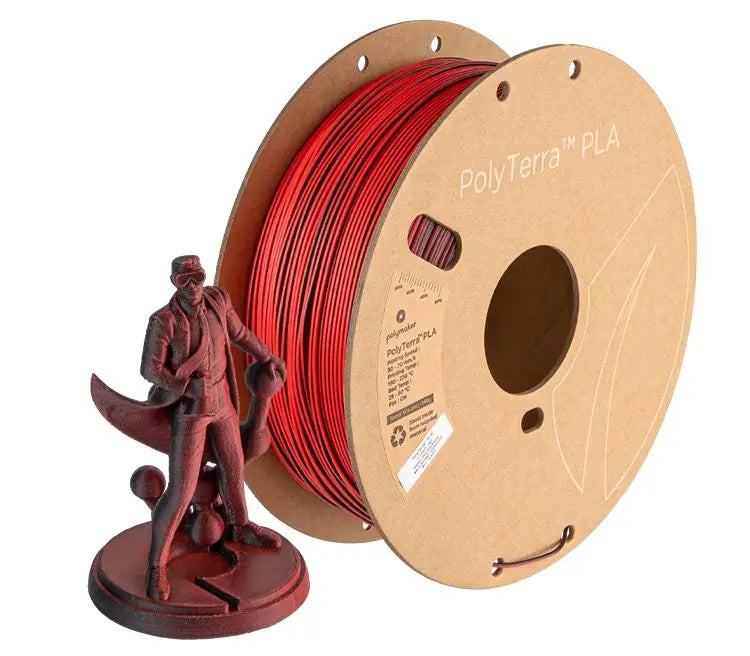 Polymaker PolyTerra Dual Matte SHADOW RED PLA 1kg 1.75mm Filament 3D Print Creativity Pty Ltd