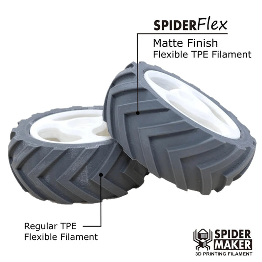 Spidermaker Spiderflex Matte Finish Flexible TPE Filament 1.75mm 500g - Iron Grey 3D Print Creativity