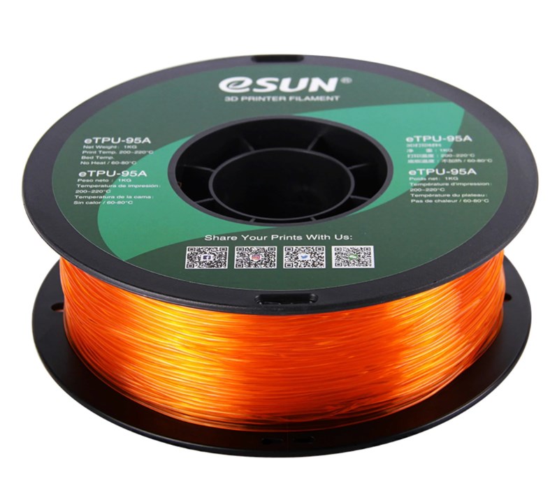 eSun TPU Filament 1.75mm 1kg Transparent Orange