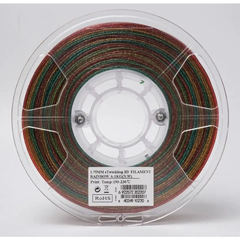 eSUN PLA 3D Filament 1.75mm Twinkling Rainbow - 1kg