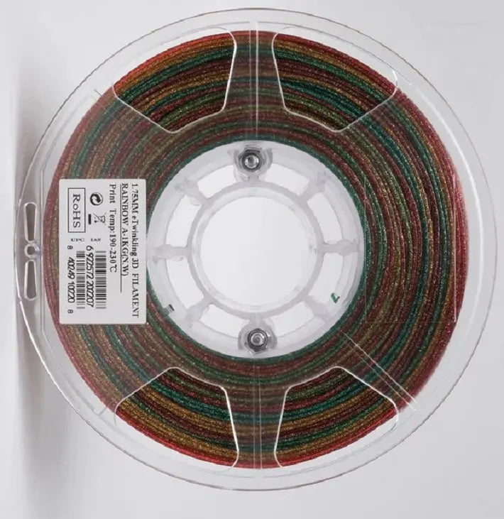 eSUN PLA 3D Filament 1.75mm Twinkling Rainbow - 1kg