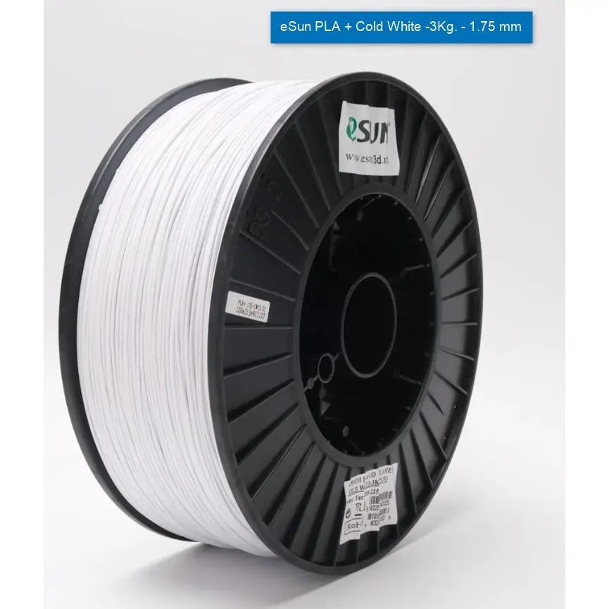 eSUN PLA+ 3D Filament - Cold White - 1.75mm 3kg Roll - PLA0127 3D Print Creativity