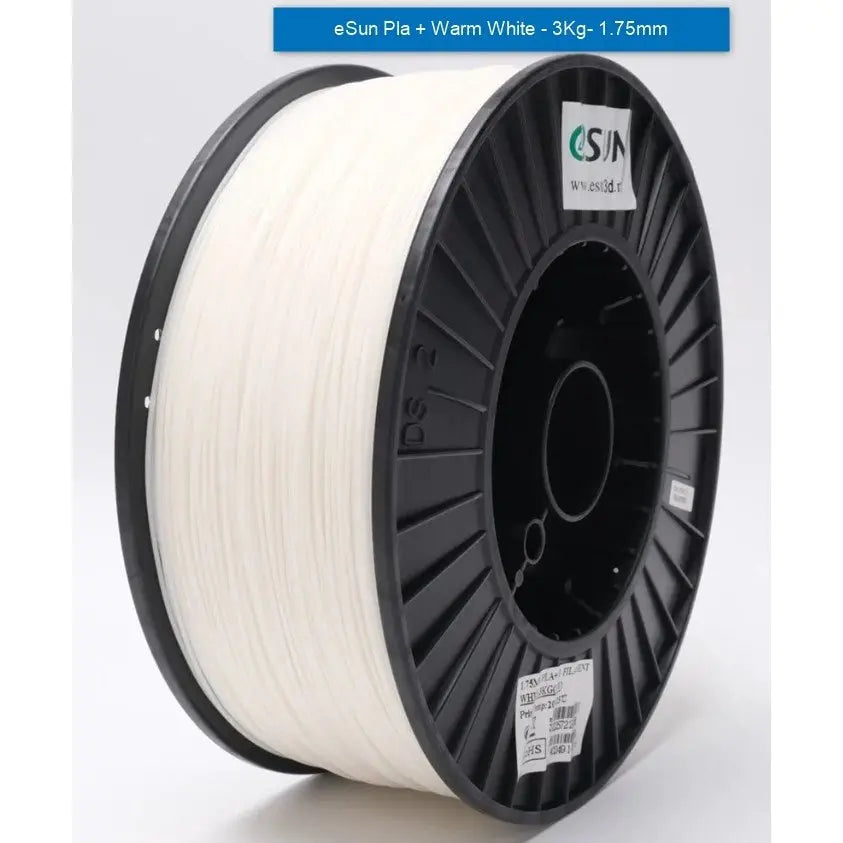 eSUN PLA+ 3D Filament - Warm White - 1.75mm 3kg Roll 3D Print Creativity