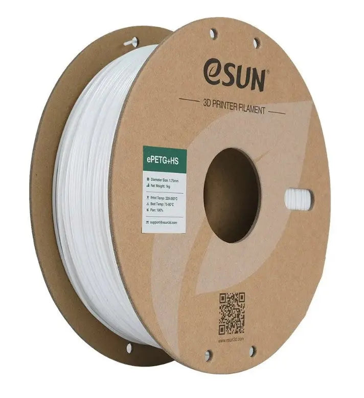 eSun PETG+HS High Speed SOLID WHITE 3D Print Filament 1.75mm 1kg 3D Print Creativity Pty Ltd