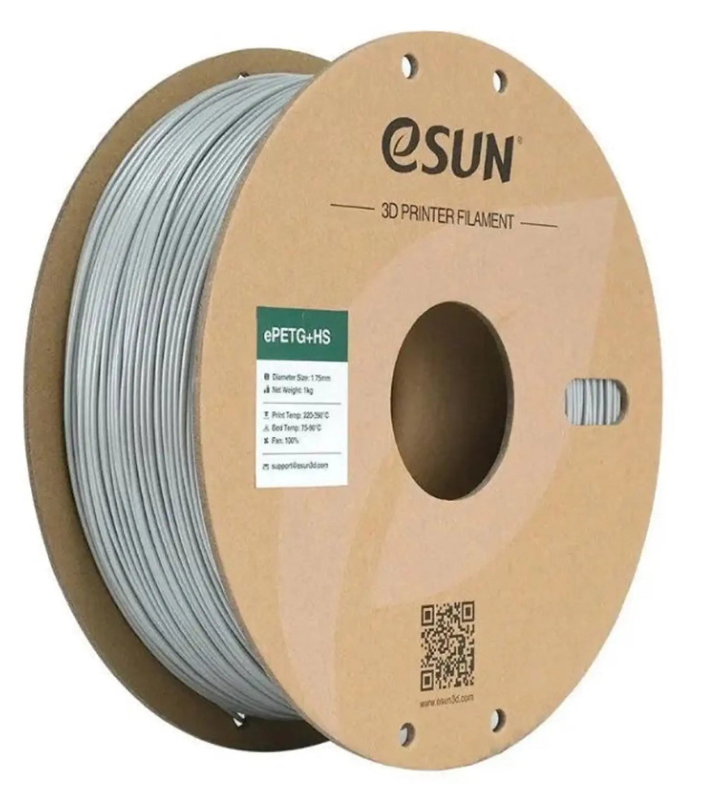 eSun PETG+HS  Silver High Speed 3D Print Filament 1.75mm 1kg 3D Print Creativity Pty Ltd