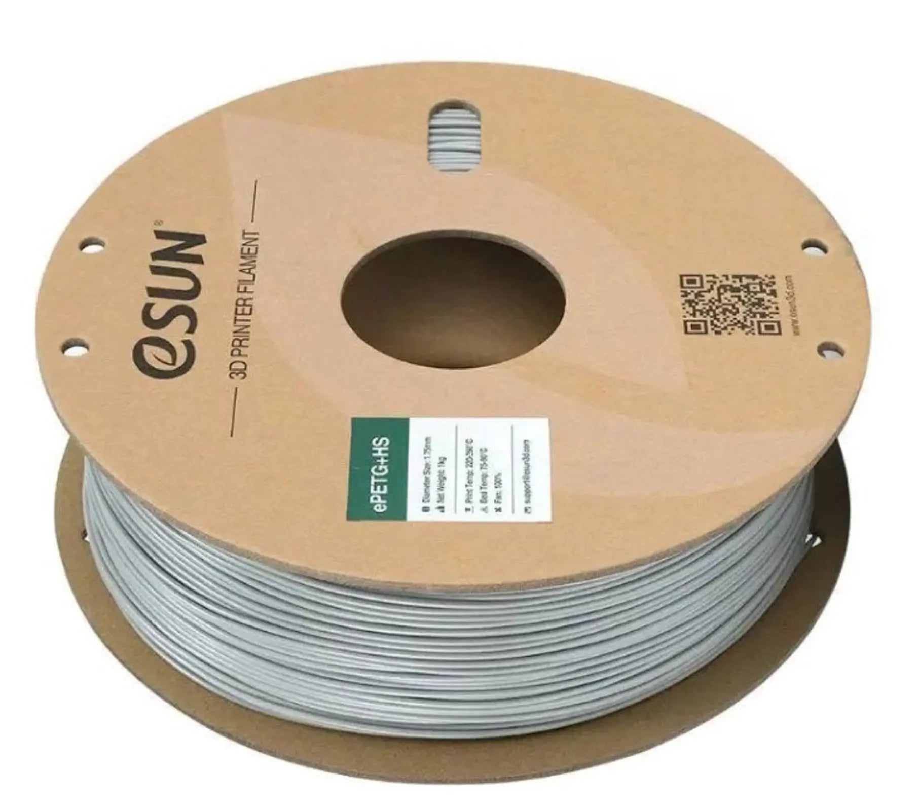 eSun PETG+HS  Silver High Speed 3D Print Filament 1.75mm 1kg