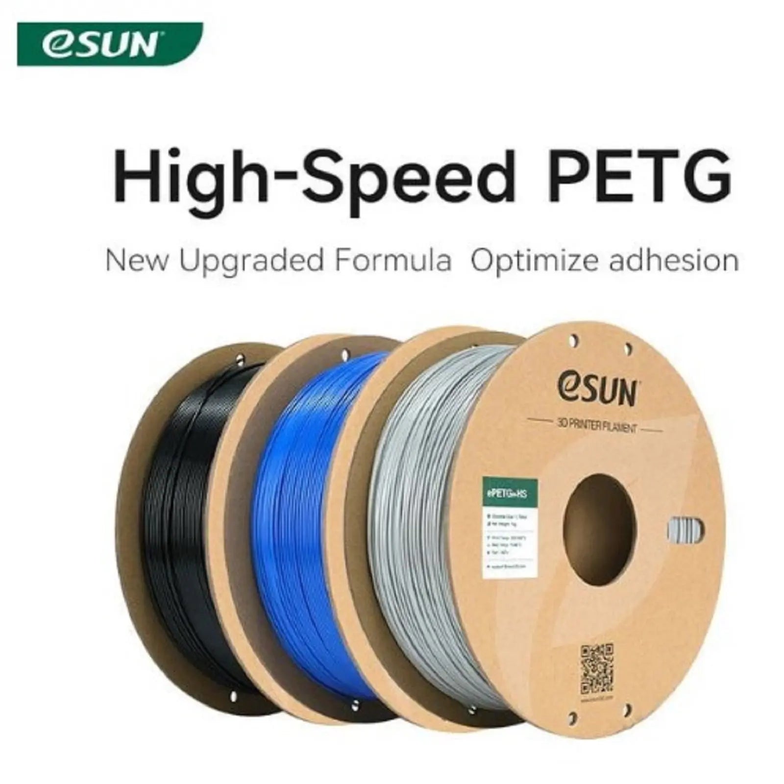 eSun PETG+HS  Silver High Speed 3D Print Filament 1.75mm 1kg