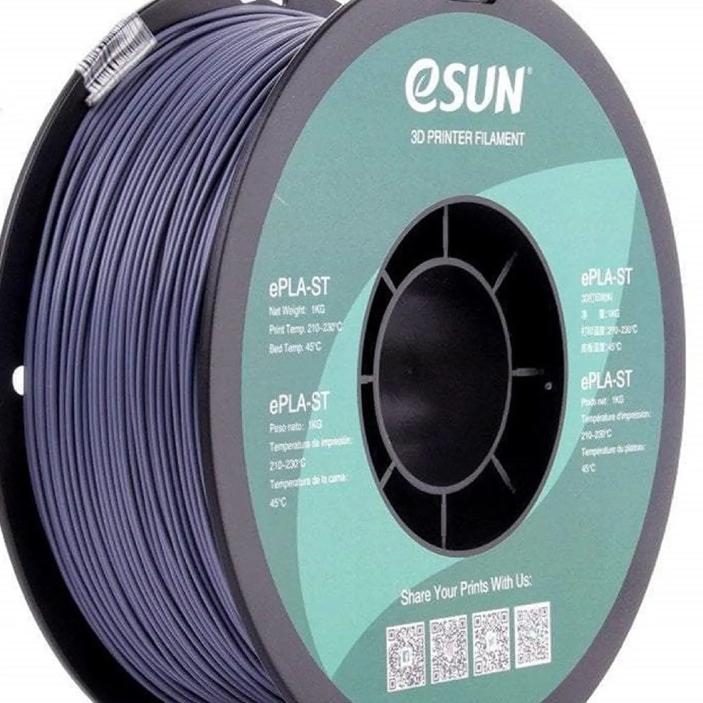 eSun PLA-ST Super-Tough PLA 3D Filament 1.75mm 1kg - Grey 3D Print Creativity