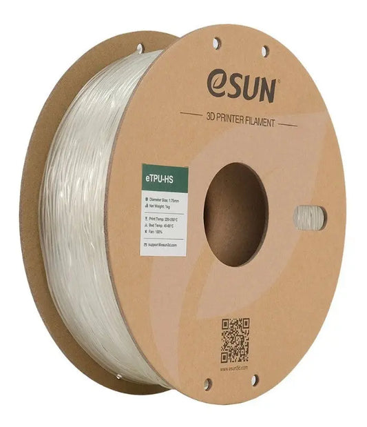 eSun TPU-HS High Speed NATURAL Flexible 3D Print Filament 1.75mm 1kg 3D Print Creativity Pty Ltd