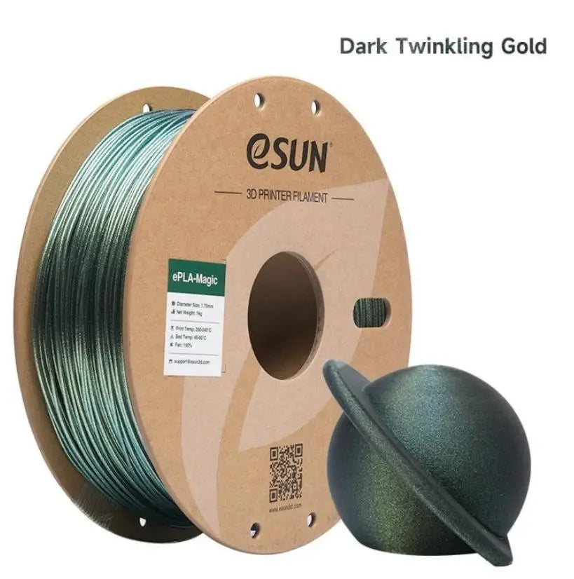 eSun ePLA-Magic Dark Twinkling Gold -1.75 MM- 1 KG-3D Filament 3D Print Creativity Pty Ltd