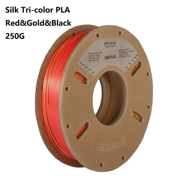 Silk Tri-Color -Red/Gold/Black -PLA Filament 1.75mm -250Gr. 3D Print Creativity Pty Ltd