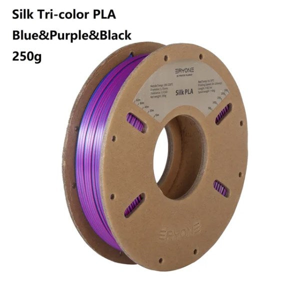 Silk Tri-Color - Blue/Purple/Black -PLA Filament 1.75mm-250gr. 3D Print Creativity Pty Ltd